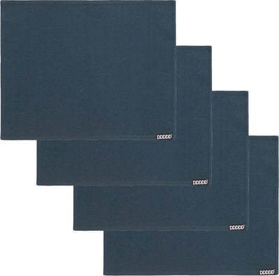 Ddddd - kit - 4x placemat - set of 4 pieces - luxury table textiles - 35x45 cm - blue