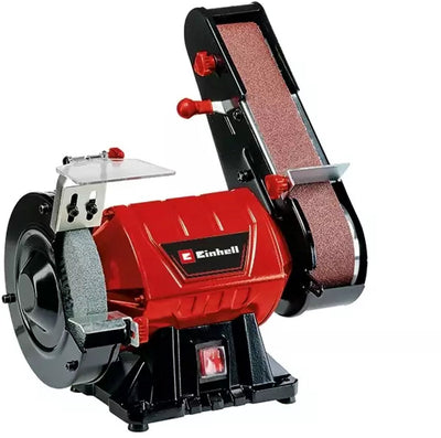Lijadora de banda y banco de trabajo eléctrica Einhell tc-us 350 - 350 w - función de lijado de banda y disco - protección contra chispas - incl. disco de lijado basto + cinta de lijado