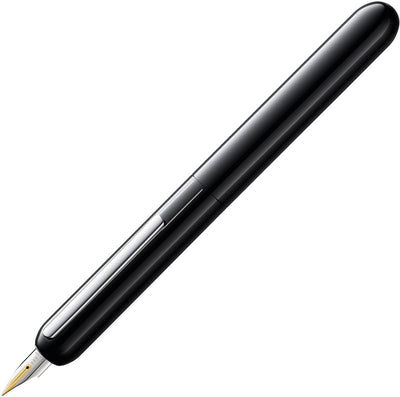 Lamy Dialog 3 penna stilografica 074 - affascinante penna stilografica in lacca nera lucida con meccanismo rotante e pennino in oro 14 carati completamente retrattile, parzialmente placcato platino - misura del pennino f