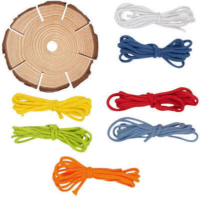 Braccialetti a disco in trefo di legno Goki rendono il set di artigianato
