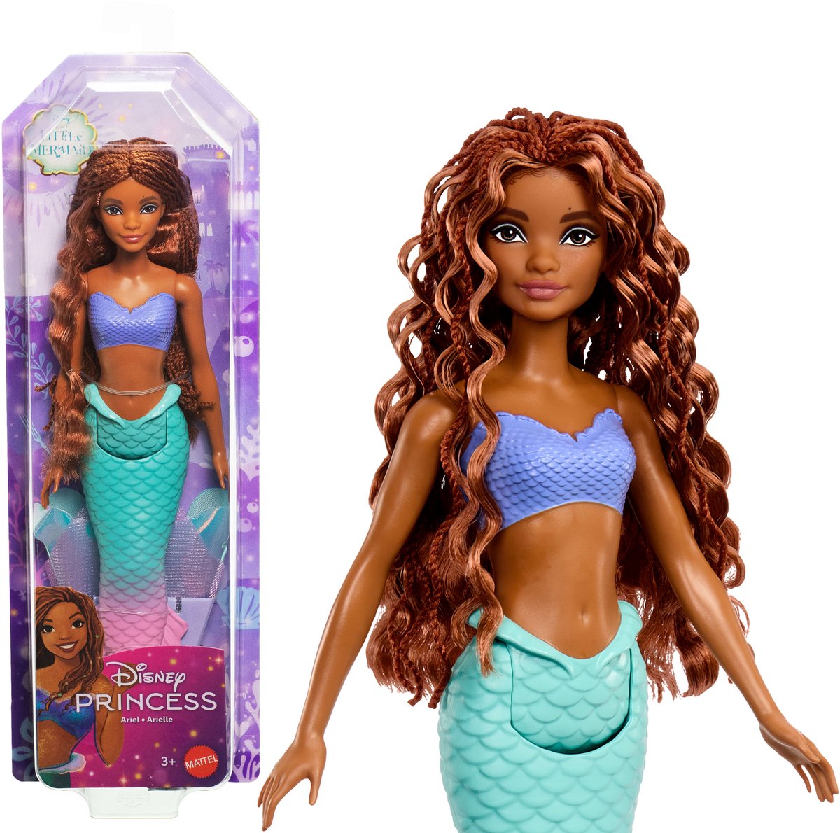 Muñeca de moda de acción real de la princesa ariel de Disney