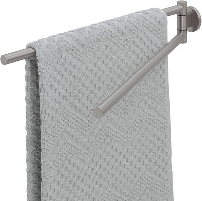 Tiger mediodía - toallero 2 brazos - acero inoxidable - acero inoxidable cepillado