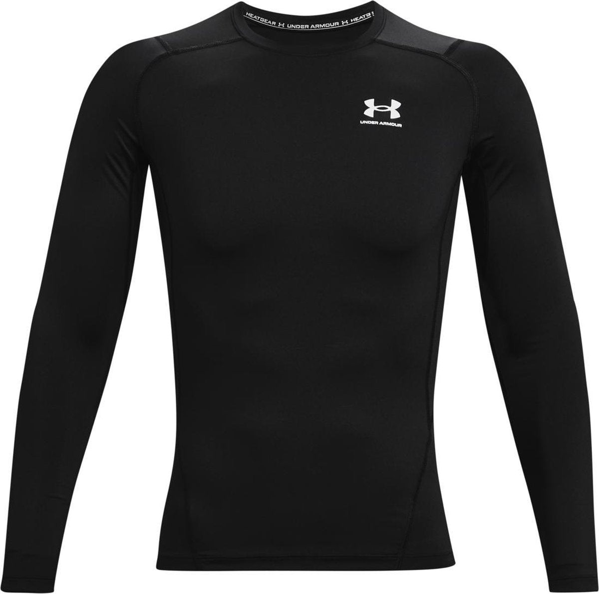 Maglia sportiva da uomo Under Armour UA HG Armor Comp LS-BLK - nera - bianca
