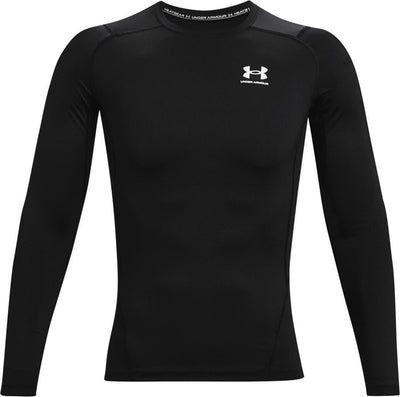 Maglia sportiva da uomo Under Armour UA HG Armor Comp LS-BLK - nera - bianca
