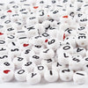 Lettere perle bianche 7mm, 200st.