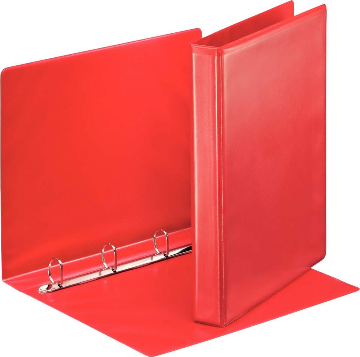 Raccoglitore ad anelli panoramico Esselte Essentials A4 - 4 anelli - larghezza dorso 44 mm - rosso