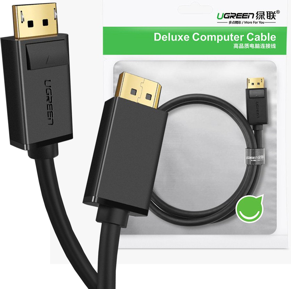 Cable Ugreen displayport a HDMI - 4k 30hz - 1,5m - negro - 32 awg