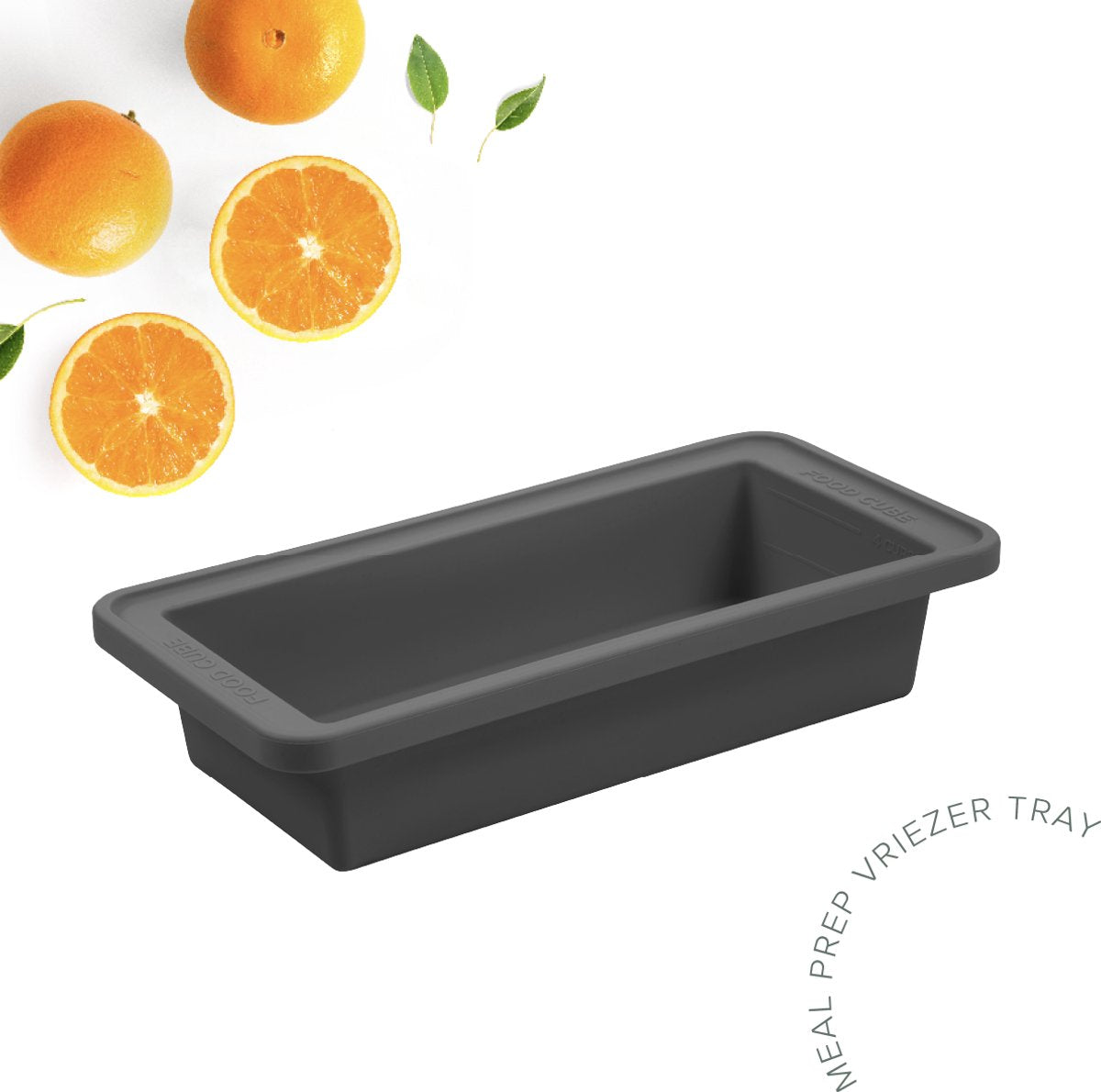 The original foodcube - baby food storage container - meal prep container - freezer container - fresh food container - 100% silicone freezer tray with lid - BPA free - suitable for freezer, microwave, oven dishwasher - 1000ml - gray