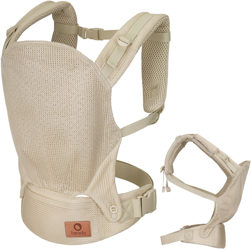 Lionelo margareet air draagzak baby carrier – ergonomische – vanaf 4 maanden tot 20 kg – 3 draagposities – handsfree comfort – ademend materiaal – ihdi gecertificeerd heupvriendelijk – capuchon – dubbele veiligheid – verstelbare riemen – kinderdrager