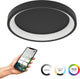 Eglo connect.z loretello-z smart plafondlamp - led - ø 35 cm - zwart wit - instelbaar rgb wit licht - dimbaar - zigbee