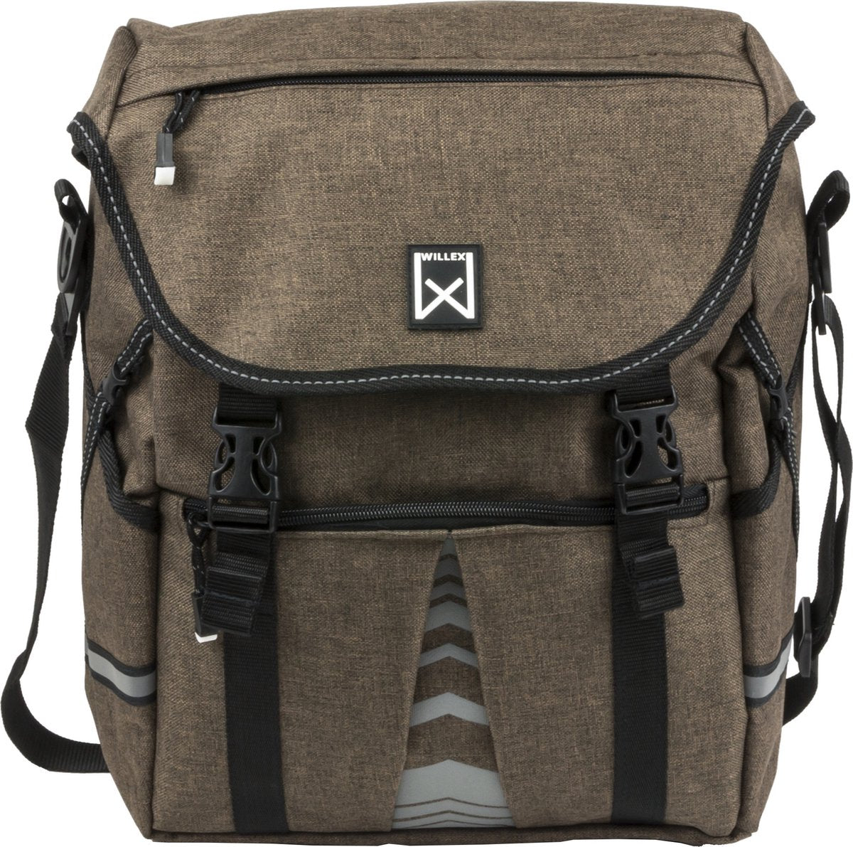 Borsa laterale Willex 1200 - borsa da bicicletta singola - 14 litri - marrone