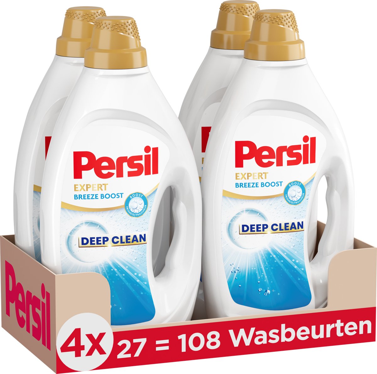 Persil gel breeze boost - liquid detergent - for all colors of laundry - hygienic freshness - 4 x 27 washes