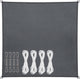 Abbey camp schaduwdoek - pes - 3 x 3 m - grijs - zonnedoek - rvs ringen - sunshade