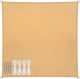 Abbey camp schaduwdoek - pes - 4 x 4 m - zand - zonnedoek - rvs ringen - sunshade