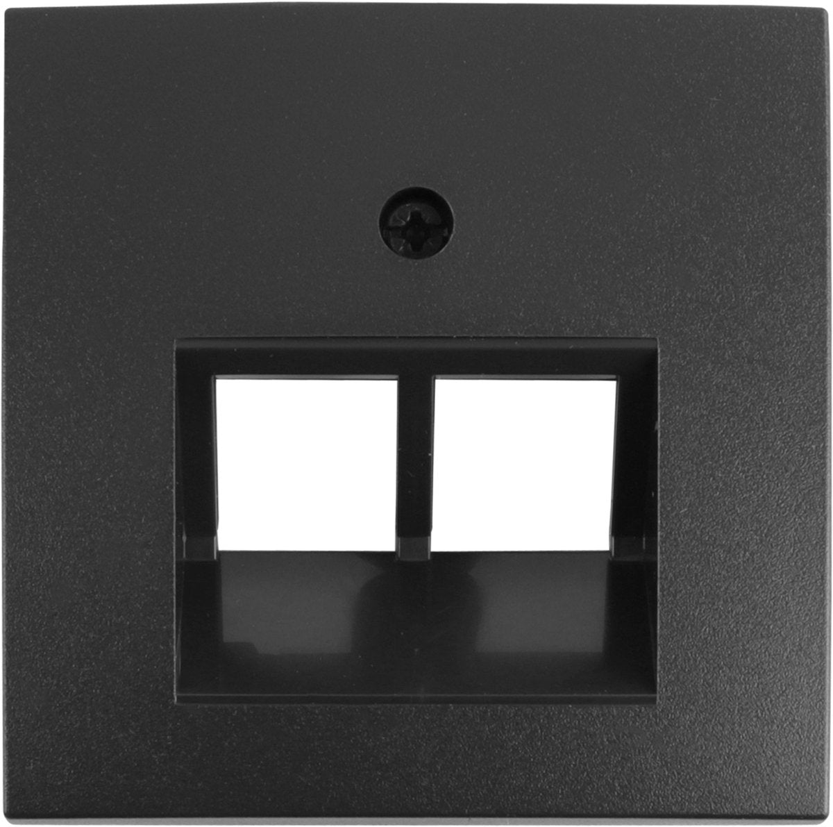 Placa central Berker s1 - datos telefónicos - 2 x 8 pines - antracita