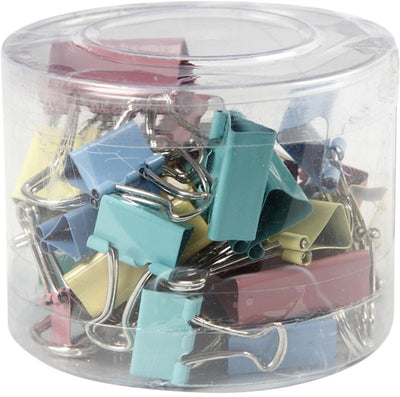CLIP FOLDBACK Creative Company, B: 15-19-25 mm, colori pastello, 30 Div 1 Box