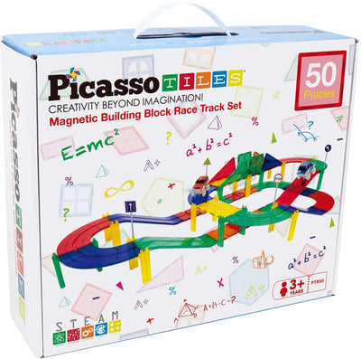 SelectA Picassotiles Race Track - Tiles Magnetic Building, 50dlg.