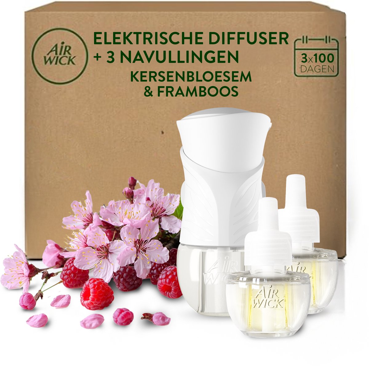 Ambientador eléctrico Air wick - flor de cerezo - 1 aparato + 3 recambios