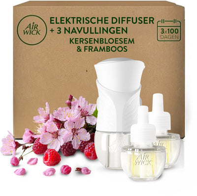 Air wick electric air freshener - cherry blossom - 1 device + 3 refills