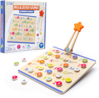 Risorse didattiche Puzzle ABC in legno - giocattoli educativi per bambini. - 3+