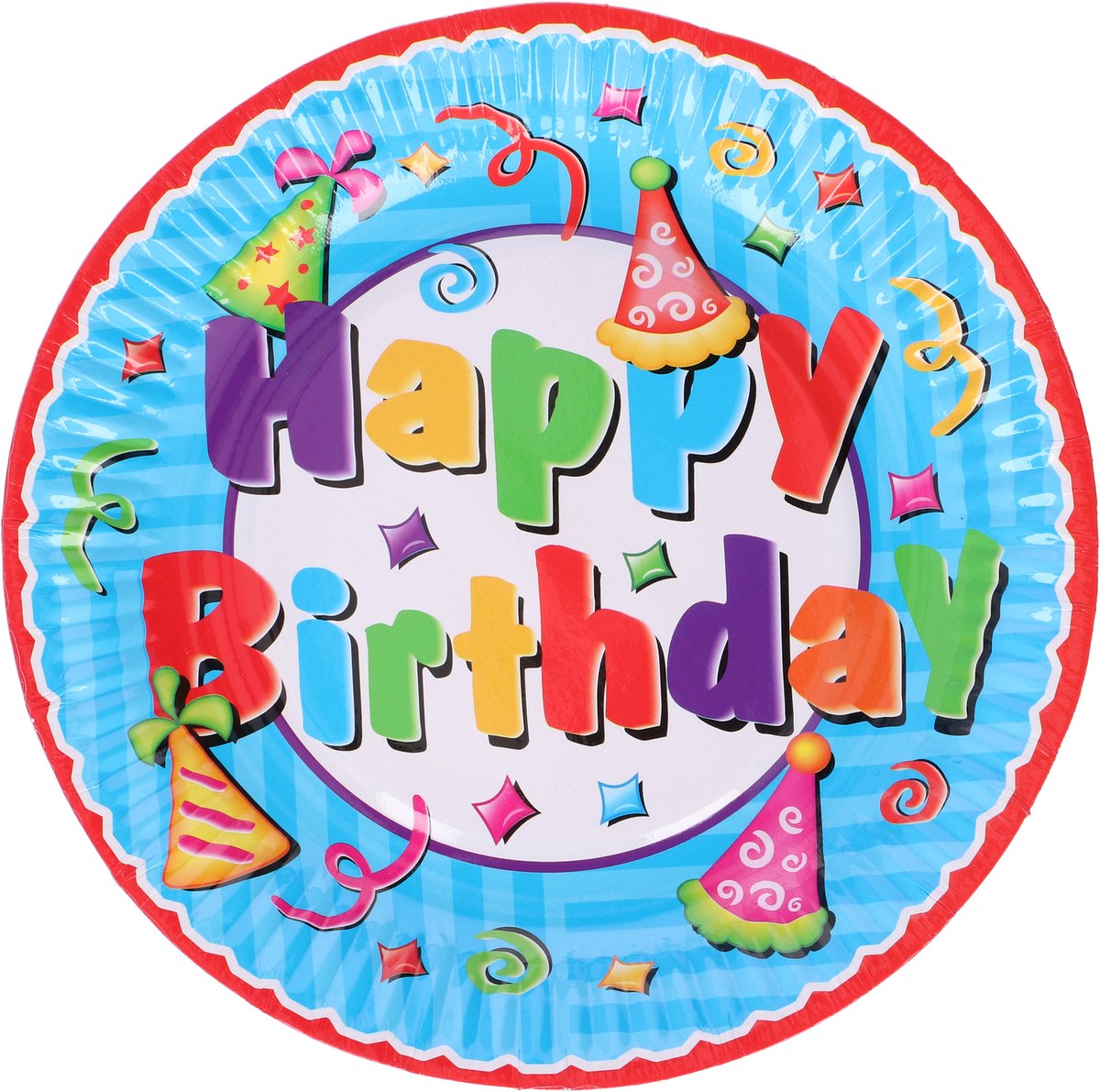 Piatto compleanno Eddy Toys buon compleanno 18 cm - 1 pezzo