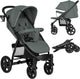 Lionelo buggy annet plus – lichtgewicht inklapbaar – grote massieve wielen met vering – inclusief voetenzak, klamboe bekerhouder – verstelbare rugleuning voetsteun – wandelwagen vanaf de geboorte tot 22 kg – kinderwagen