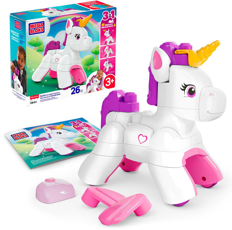 Mega Bloks costruisce e incanta giocattoli con blocchi di unicorno - 26 pezzi
