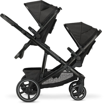 Passeggino Deryan Evy V2 Duo - espandibile - sedile extra - nero