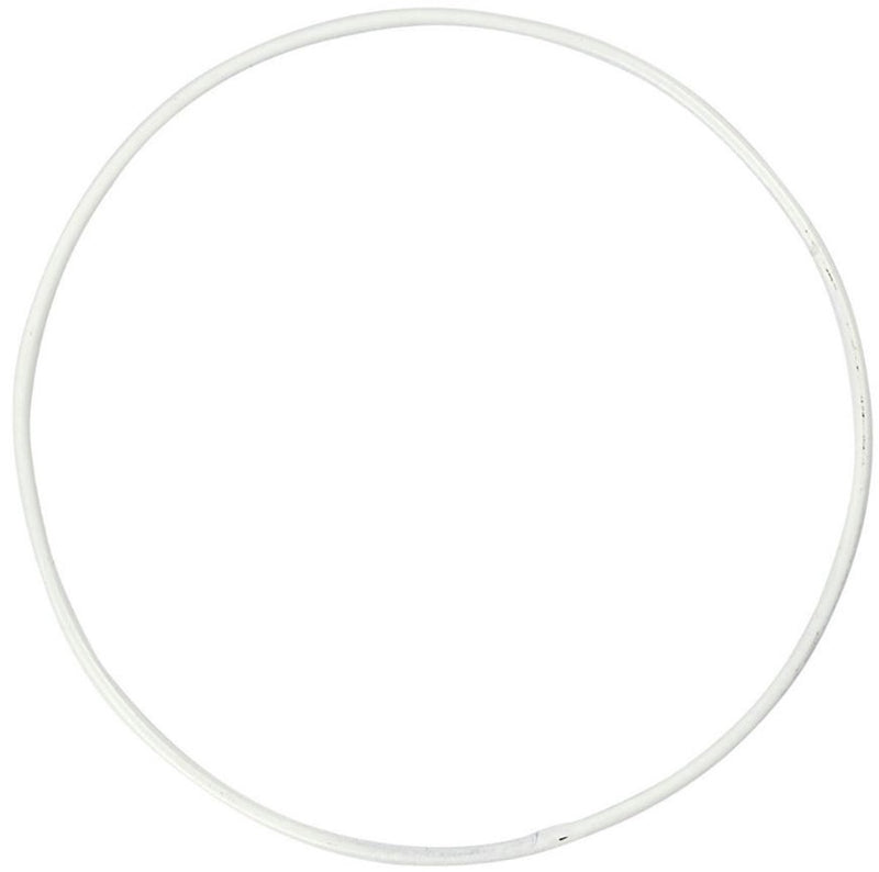 Creativ company anillo de alambre metálico, d 10 cm, espesor 2 mm, blanco, 10 piezas 1 caja