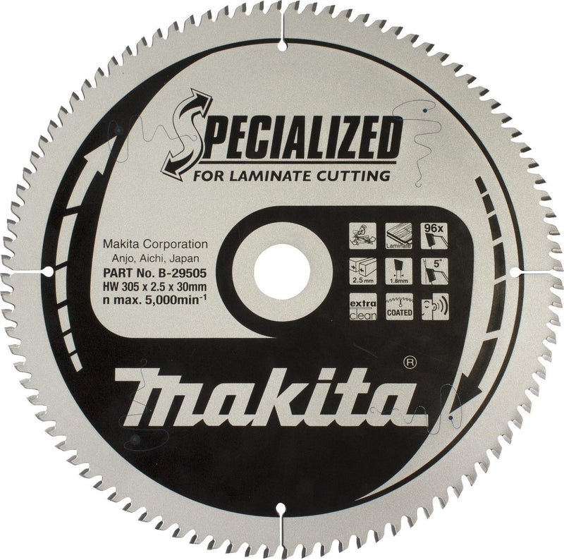 Lama per sega circolare Makita per laminato | specializzato: laminato | ø 305mm foro asse 30mm 96d - b-29505