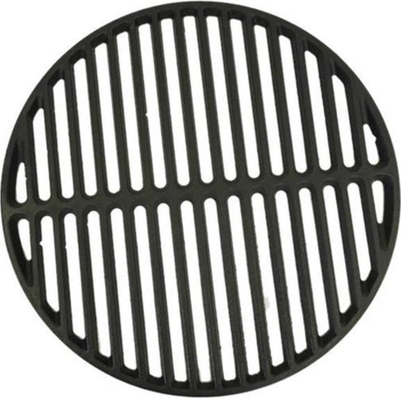 Grizzly grills rejilla de hierro fundido compacta - parrilla de hierro fundido ø34 cm - para barbacoa kamado - rayas de parrilla perfectas máximo sabor a barbacoa