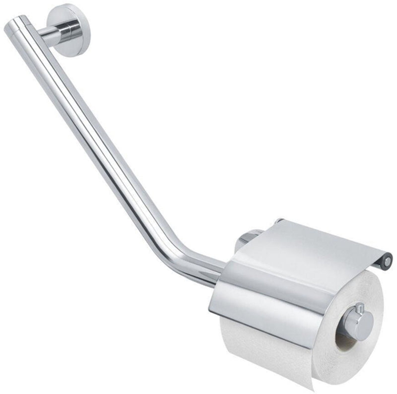 Tiger Boston - confort safety - asa - soporte de pared con portarrollos con tapa - izquierda - acero inoxidable pulido