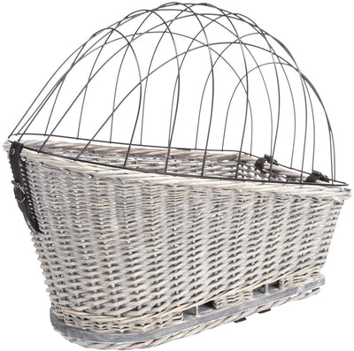 Pastel de equipaje de cesta de bicicleta Trixie con gris gris