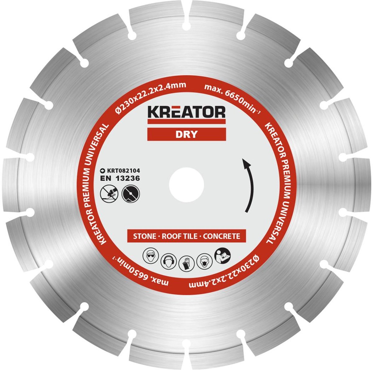 Kreator krt082104 diamantschijven set – ø230mm – universeel