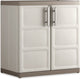 Keter Excellence XL Mobile portaoggetti basso - 2 ripiani - 54x89x93 cm - beige tortora