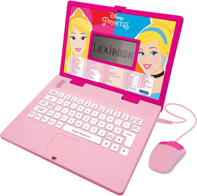 Portátil educativo bilingüe Lexibook Disney Princess - 124 actividades (alemán inglés)