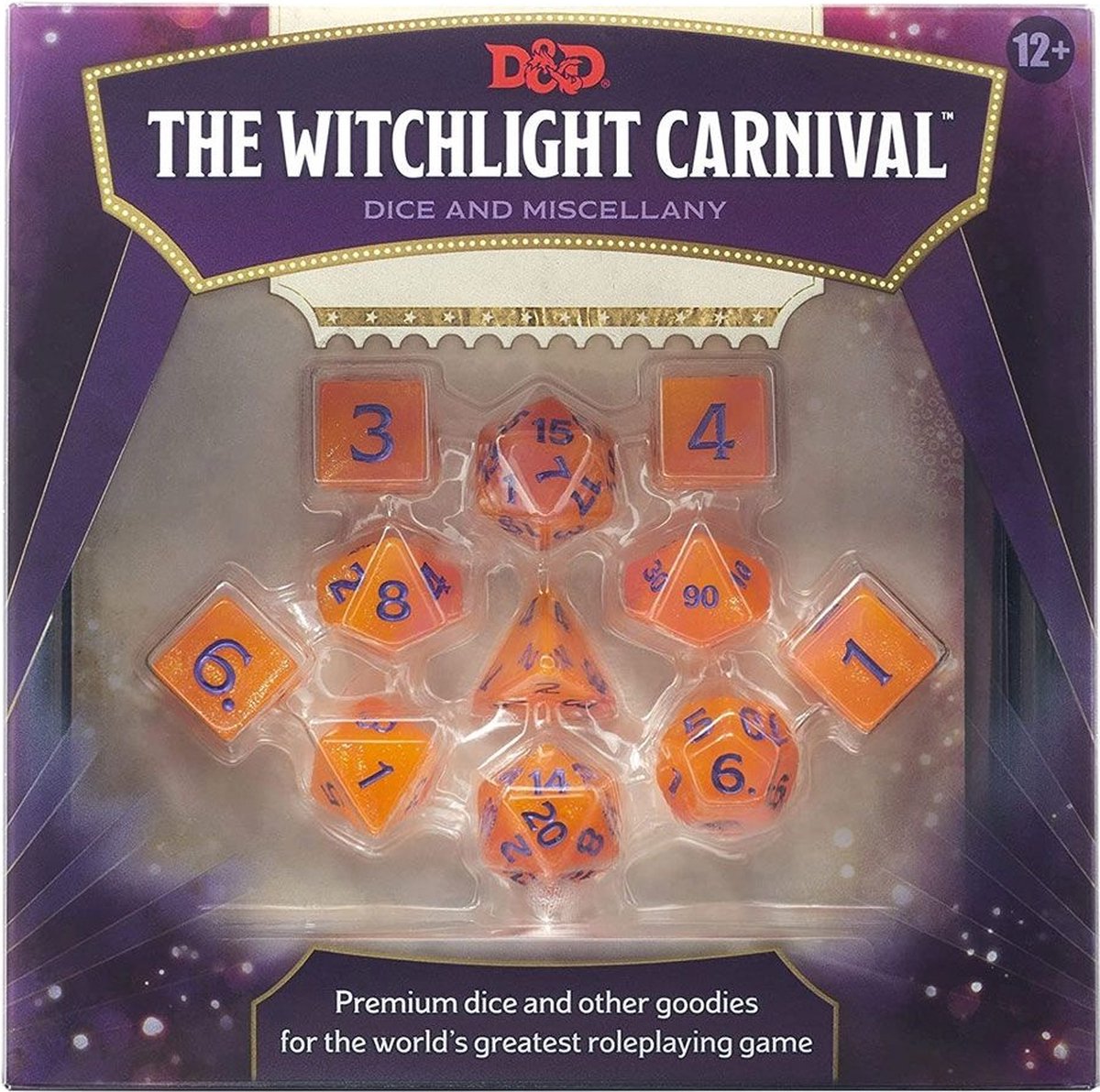 Juego de dados de carnaval DD Witchlight de Wizards of the Coast