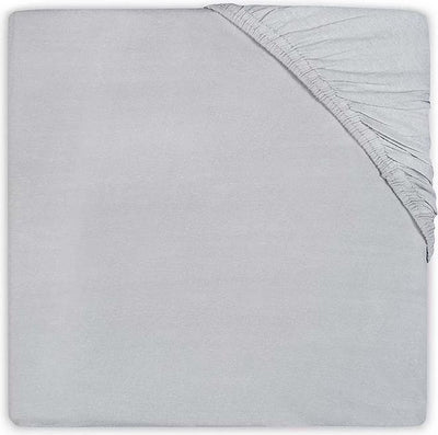 Jollein - lenzuolo con angoli per lettino per bambini jersey (grigio morbido) - cotone - lenzuolo con angoli per bambini, lenzuolo con angoli per lettino junior - 70x140 75x150 cm