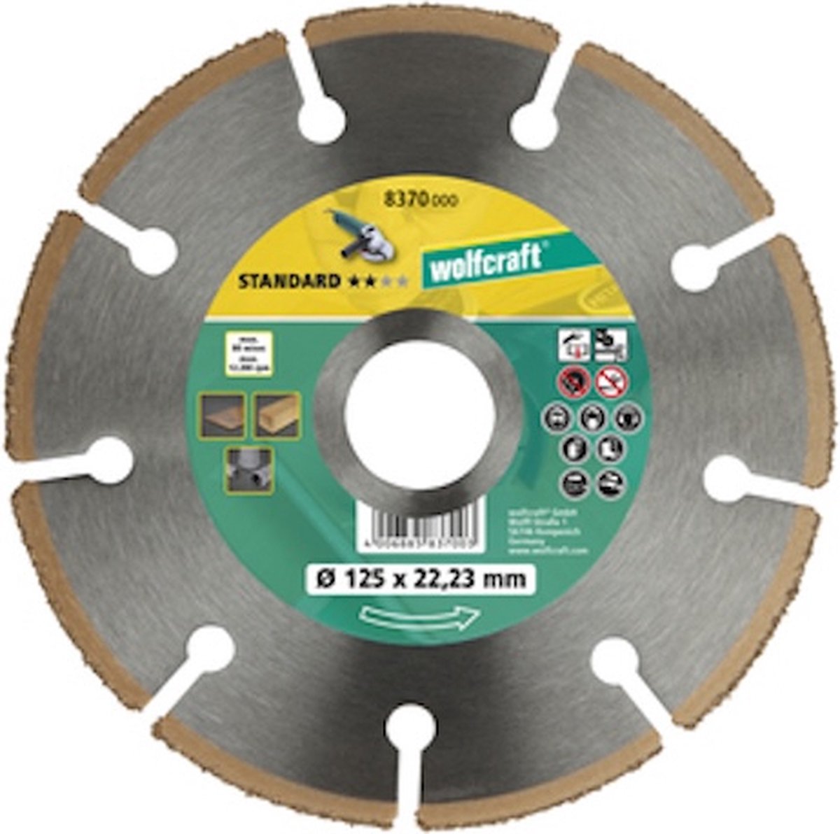 Wolfcraft - disco de corte de carburo 115 mm - 8370000