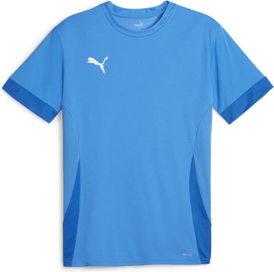 Camiseta deportiva unisex Puma teamgoal matchday jersey jr - limonada azul eléctrico - blanco - team royal