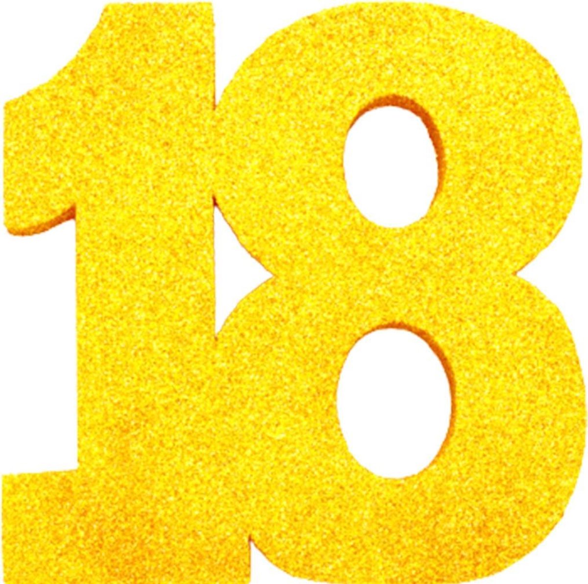 Decorazione della tavola di compleanno senza marchio senza marchio oro 18.