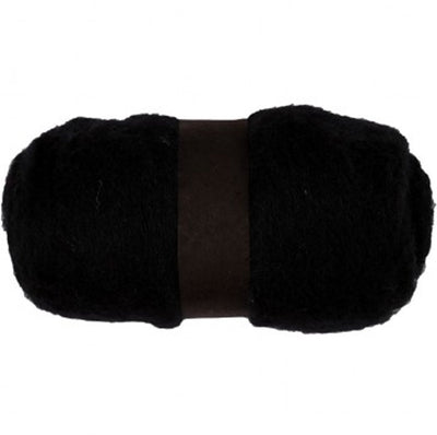 Creativ empresa lana cardada, negro, 100 gr 1 ovillo
