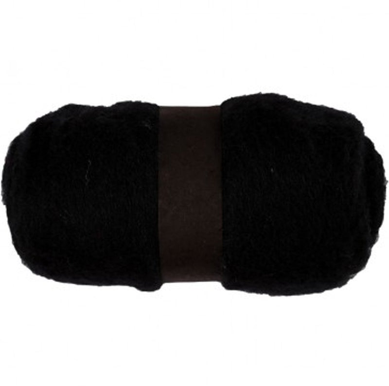 Creativ empresa lana cardada, negro, 100 gr 1 ovillo