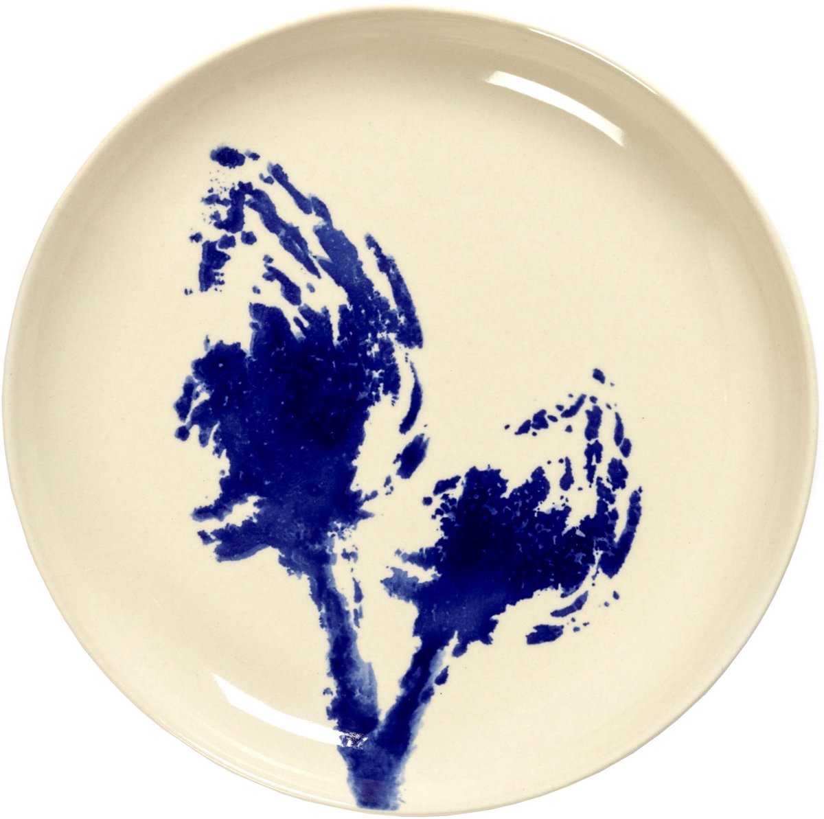 Serax - festa ottolenghi - piatto s - bianco carciofo blu - 19 ø - 2 pezzi