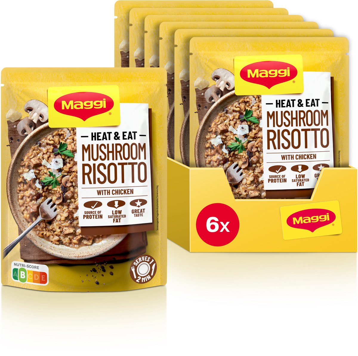Maggi scalda mangia risotto ai funghi 6x280g