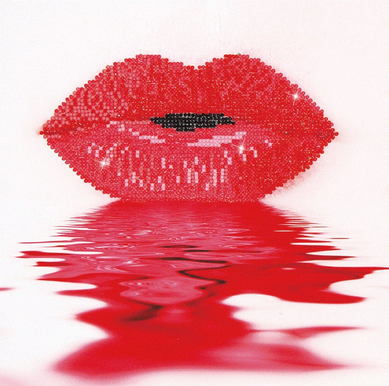 Diamond dotz® Diamond Dotz Hot Lips - pittura con diamanti - 2.425 dotz - 30x30 cm