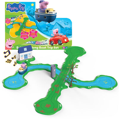 Spectron Peppa Pig sfreccia in giro, dondolando lungo il set di stivali