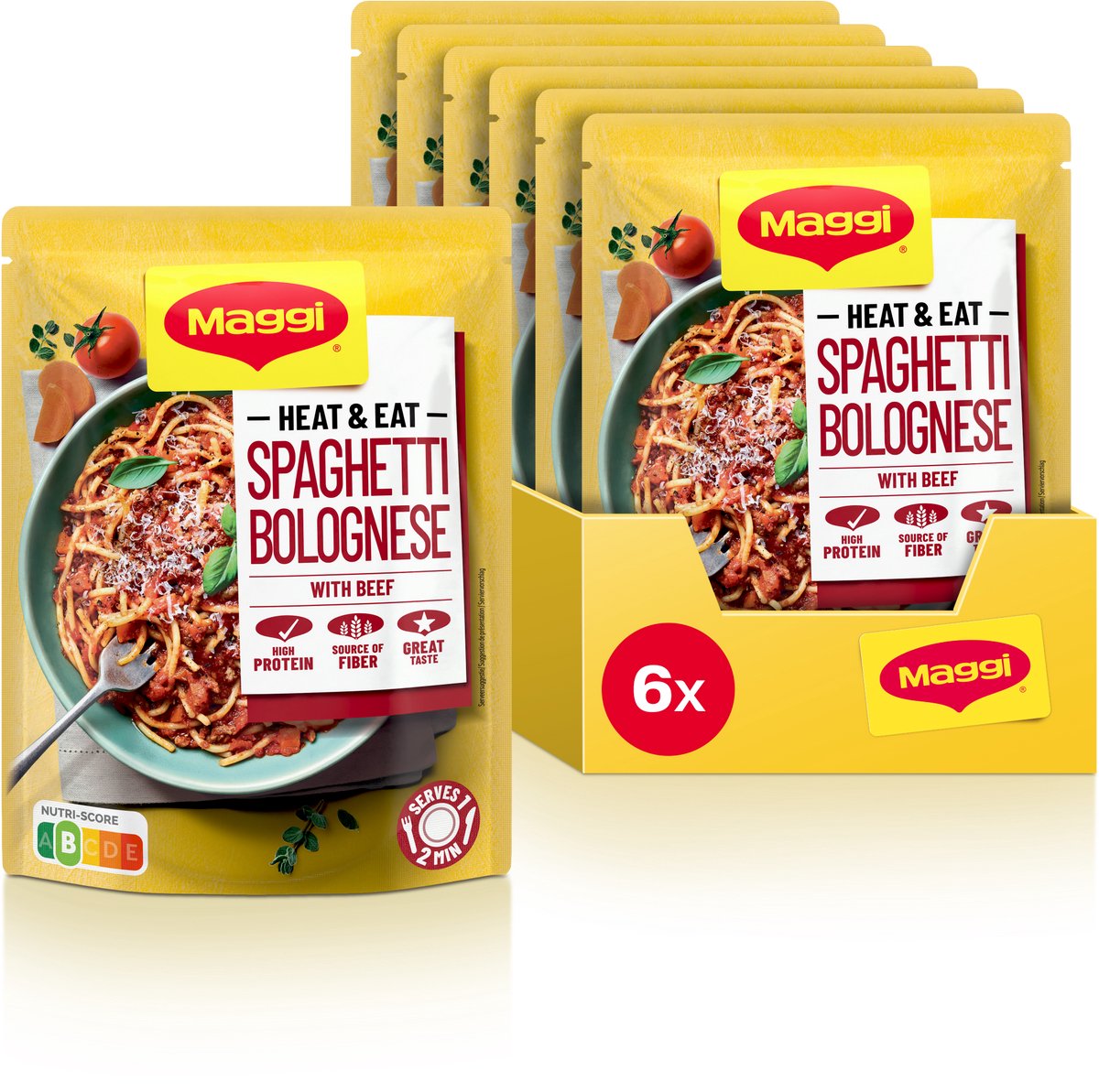 Maggi scalda mangia spaghetti alla bolognese 6x280g