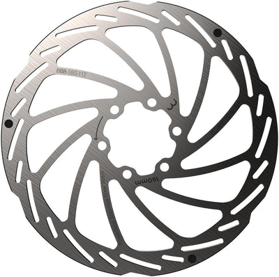 Bbb cycling schijfrem powerstop 6-gaats remschijf bbs-112 - zilver - 160 mm