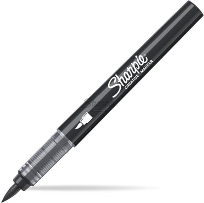 Sharpie creative marker acrylverfmarkers | brushtip | verfmarkers op waterbasis | inkt loopt niet door en geschikt voor de meeste oppervlakken | zwart | 6 stuks